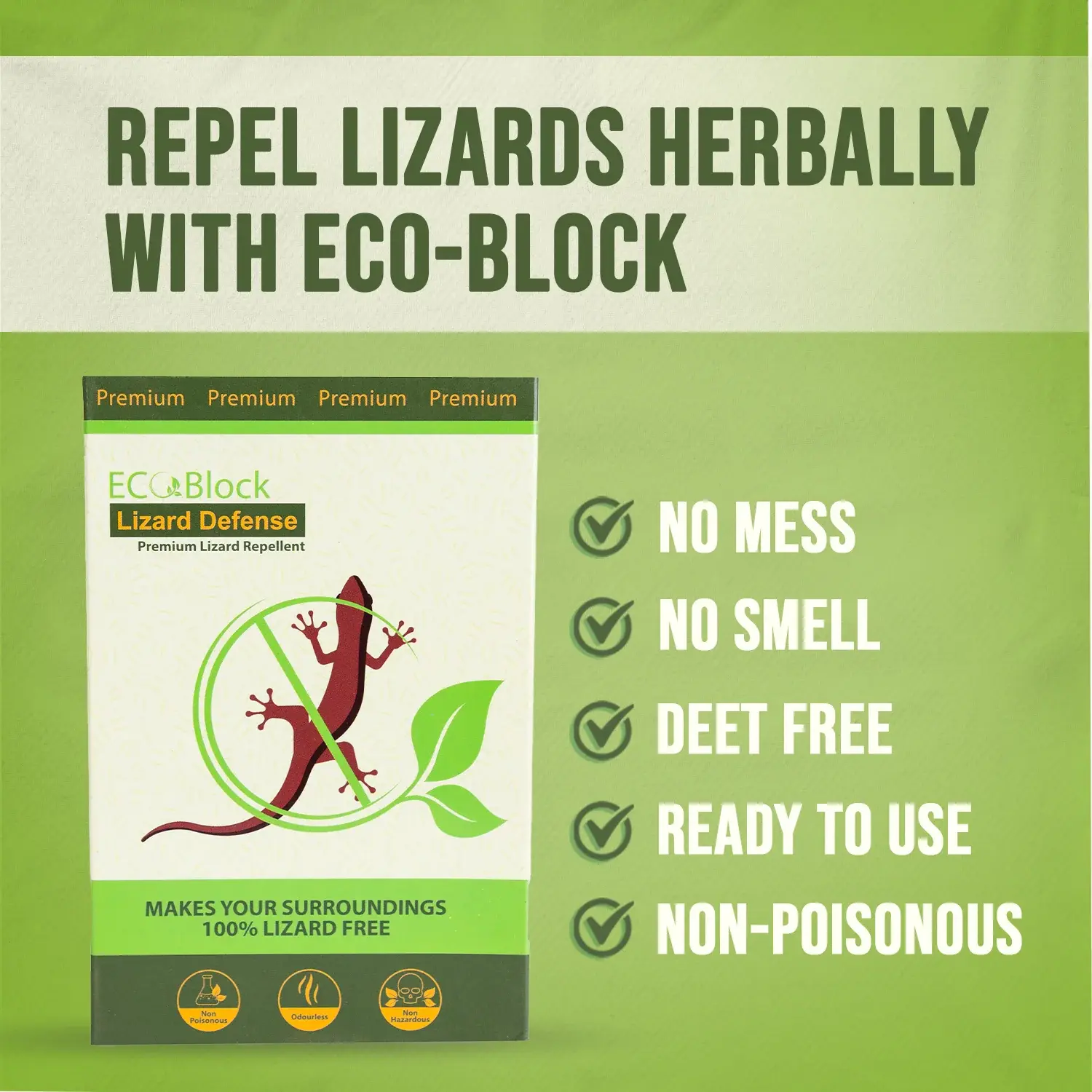 EcoBlock Lizard Defense – Natural Lizard Repellent Cubes