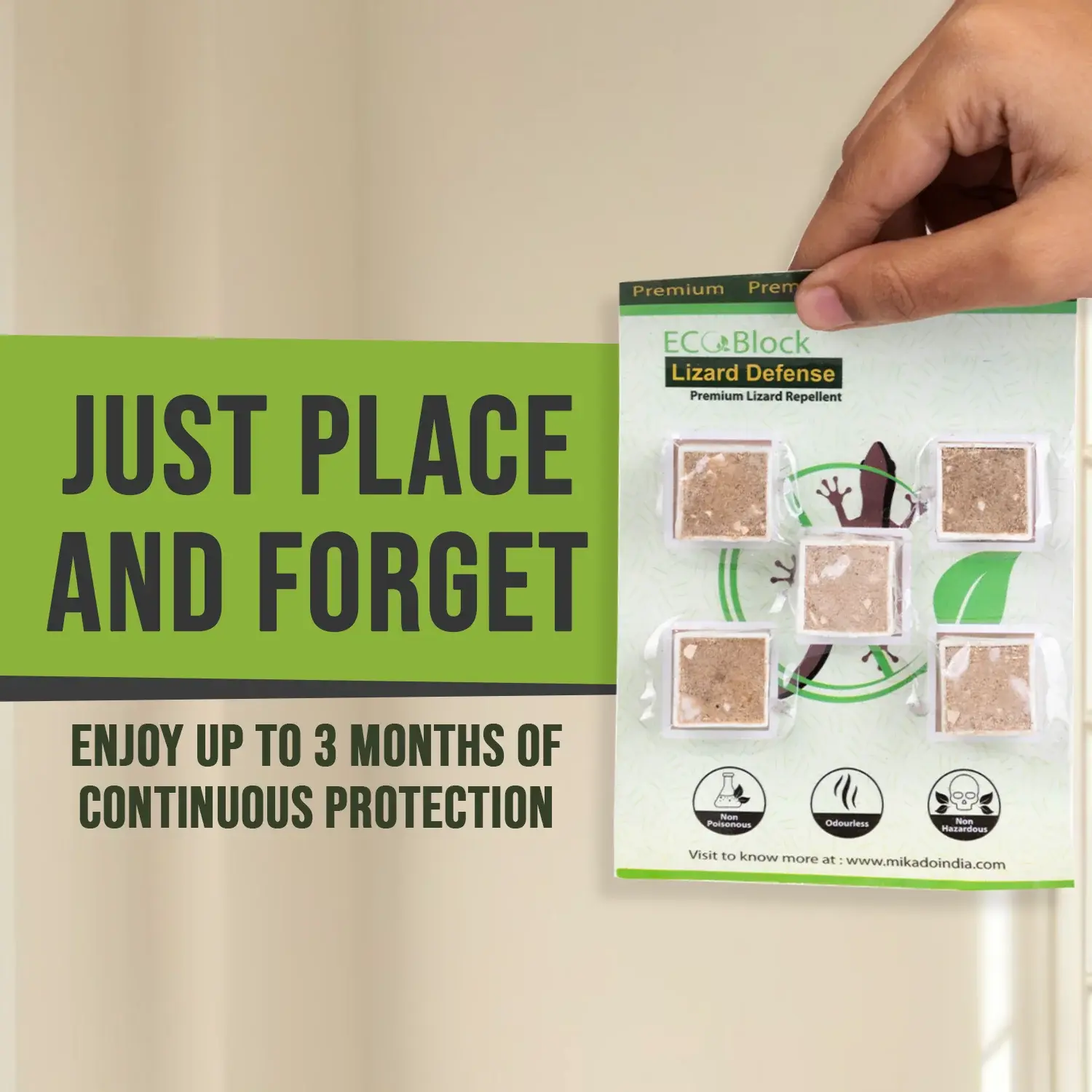EcoBlock Lizard Defense – Natural Lizard Repellent Cubes